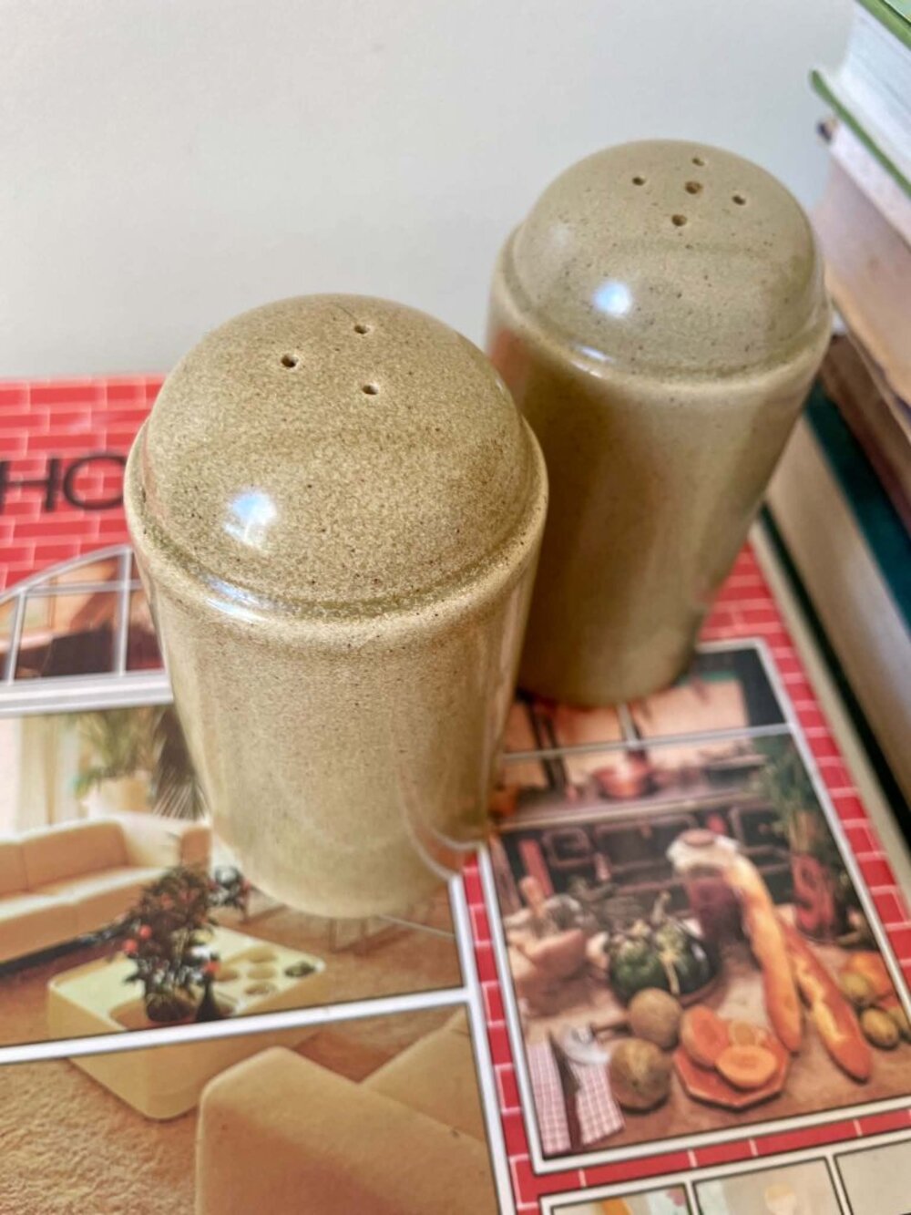 Vintage Stoneware Salt & Pepper Shakers (Made in England)
